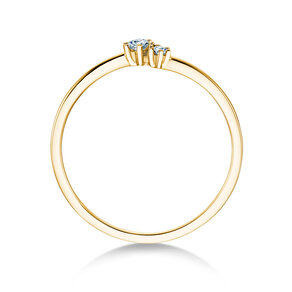 Verlobungsring You & Me Soft in 14K Gelbgold mit Diamanten 0,09ct G/SI
