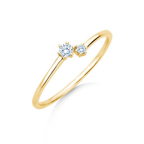 Verlobungsring You & Me Soft in 14K Gelbgold mit Diamanten 0,09ct G/SI