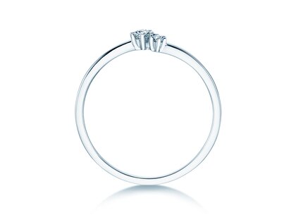 Verlobungsring You & Me Soft in 14K Weißgold mit Diamanten 0,09ct G/SI