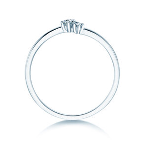 Verlobungsring You & Me Soft in 14K Weißgold mit Diamanten 0,09ct G/SI