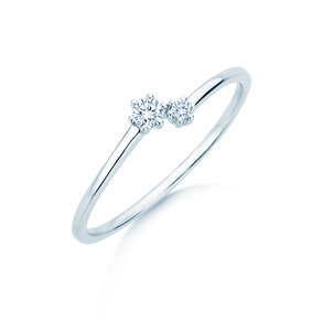 Verlobungsring You & Me Soft in 14K Weißgold mit Diamanten 0,09ct G/SI