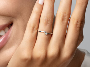 Verlobungsring You & Me Soft in 14K Gelbgold mit Diamanten 0,09ct G/SI