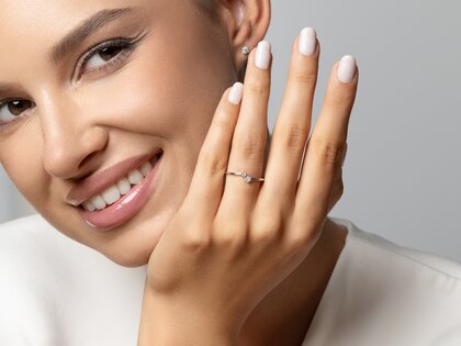 Verlobungsring You & Me Soft in 14K Gelbgold mit Diamanten 0,09ct G/SI