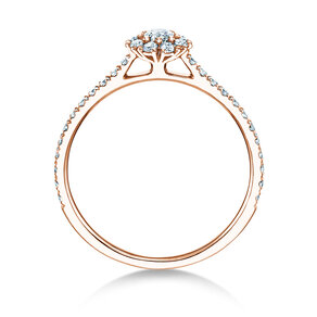 Verlobungsring Bloom Pavé in 18K Roségold mit Diamanten 0,46ct G/SI