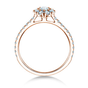 Verlobungsring Bloom Pavé in 14K Roségold mit Diamanten 0,70ct G/SI