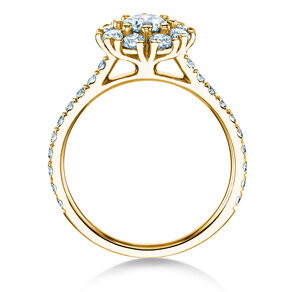 Verlobungsring Bloom Pavé in Gelbgold