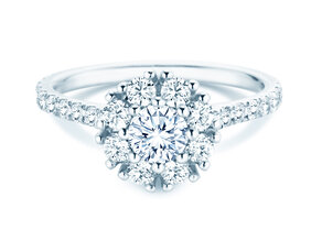 Verlobungsring Bloom Pavé in Platin