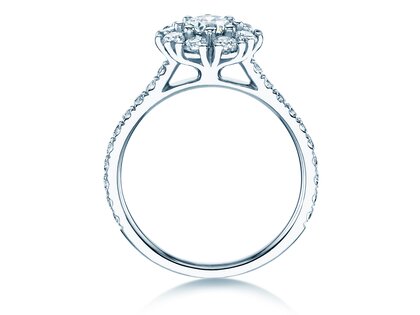 Verlobungsring Bloom Pavé in Platin