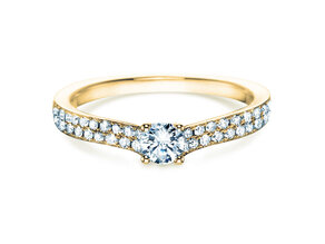 Verlobungsring Claire Petite in 18K Gelbgold mit Diamanten 0,50ct G/SI
