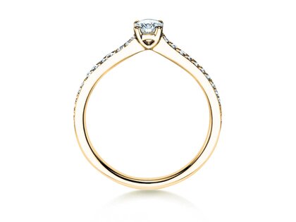 Verlobungsring Claire Petite in 18K Gelbgold mit Diamanten 0,50ct G/SI