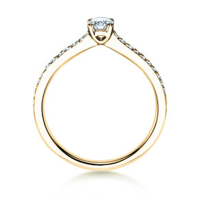 Verlobungsring Claire Petite in 18K Gelbgold mit Diamanten 0,50ct G/SI