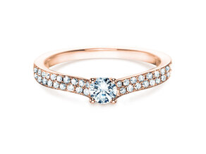Verlobungsring Claire Petite in 18K Roségold mit Diamanten 0,50ct G/SI