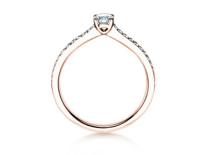 Verlobungsring Claire Petite in 18K Roségold mit Diamanten 0,50ct G/SI