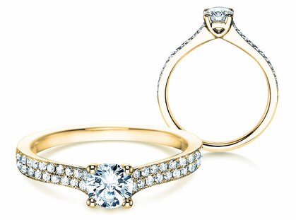 Verlobungsring Claire in 18K Gelbgold mit Diamanten 0,70ct G/SI