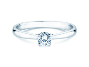 Verlobungsring Classic 4 Hidden Halo in 14K Weißgold mit Diamanten 0,30ct G/SI