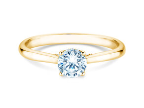 Verlobungsring Classic 4 Hidden Halo in 14K Gelbgold mit Labordiamanten 0,57ct E/VS