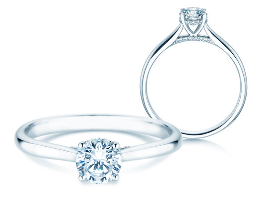 Verlobungsring Classic 4 Hidden Halo Labordiamant