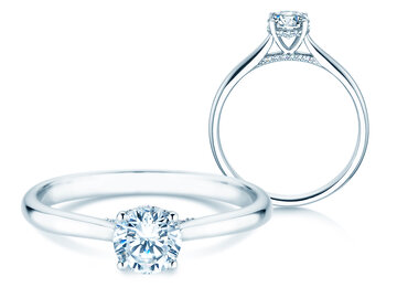 Verlobungsring Classic 4 Hidden Halo Labordiamant