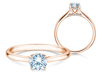 Verlobungsring Classic 4 Hidden Halo Labordiamant