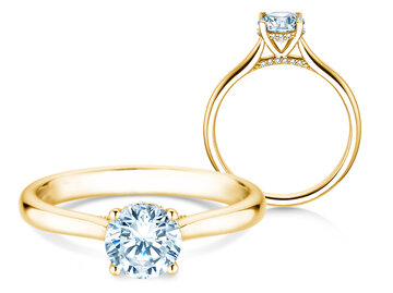 Verlobungsring Classic 4 Hidden Halo Labordiamant