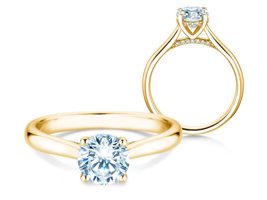 Verlobungsring Classic 4 Hidden Halo Labordiamant