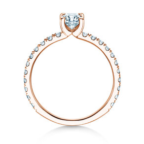 Verlobungsring Classic 4 Pavé in 18K Roségold mit Labordiamanten 0,87ct E/VS