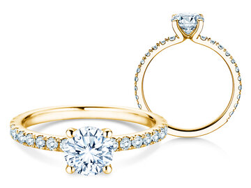 Verlobungsring Classic 4 Pavé Labordiamant