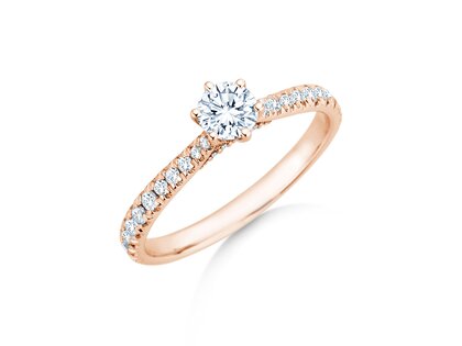 Verlobungsring Classic 6 Hidden Halo Pavé in Roségold