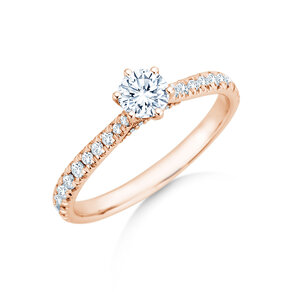 Verlobungsring Classic 6 Hidden Halo Pavé in Roségold