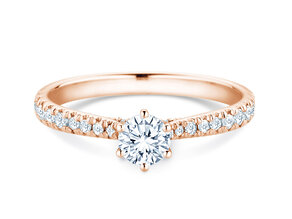 Verlobungsring Classic 6 Hidden Halo Pavé in Roségold