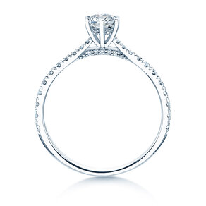Verlobungsring Classic 6 Hidden Halo Pavé in Platin