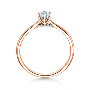Verlobungsring Classic 6 Hidden Halo in 14K Roségold mit Diamanten 0,30ct G/SI