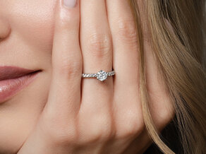 Verlobungsring Classic Pavé in Platin