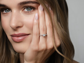 Verlobungsring Classic Pavé in Platin