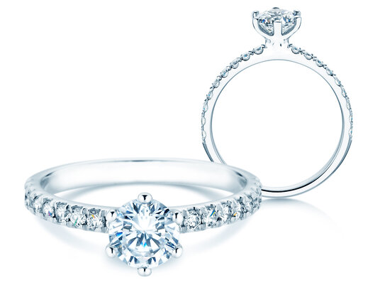 Verlobungsring Classic Pavé Labordiamant