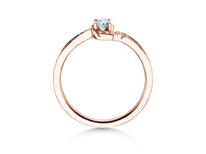 Verlobungsring Crush  in 9K Roségold mit Diamanten 0,27ct G/SI