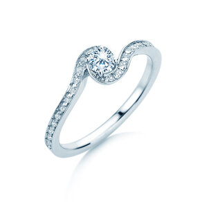 Verlobungsring Crush  in 14K Weißgold mit Diamanten 0,27ct G/SI