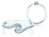 Verlobungsring Crush  in 9K Weißgold mit Diamanten 0,27ct G/SI