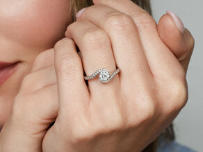 Verlobungsring Crush  in 18K Weißgold mit Diamanten 0,58ct G/SI