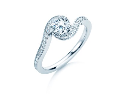 Verlobungsring Crush  in 18K Weißgold mit Diamanten 0,95ct G/SI