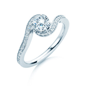 Verlobungsring Crush  in 18K Weißgold mit Diamanten 0,95ct G/SI