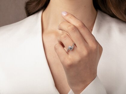 Verlobungsring Crush  in 18K Weißgold mit Diamanten 0,95ct G/SI