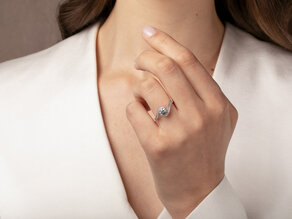 Verlobungsring Crush  in 18K Weißgold mit Diamanten 0,95ct G/SI