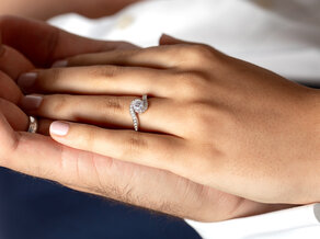 Verlobungsring Crush  in 14K Weißgold mit Diamanten 0,27ct G/SI