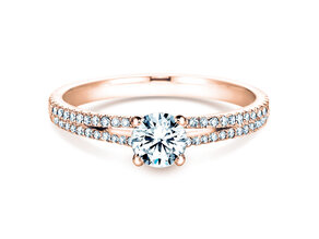 Verlobungsring Dynasty Petite in 18K Roségold mit Diamanten 0,85ct G/SI