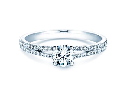 Verlobungsring Dynasty Petite in 18K Weißgold mit Diamanten 0,85ct G/SI