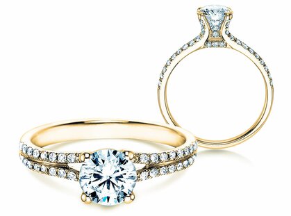 Verlobungsring Dynasty in 18K Gelbgold mit Diamanten 1,27ct G/SI