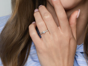 Verlobungsring Eternal Pavé in 14K Weißgold mit Diamanten 0,40ct G/SI