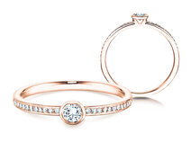 Verlobungsring Eternal Pavé in 9K Roségold mit Diamanten 0,70ct G/SI