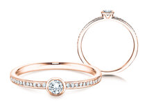 Verlobungsring Eternal Pavé in 9K Roségold mit Diamanten 0,70ct G/SI